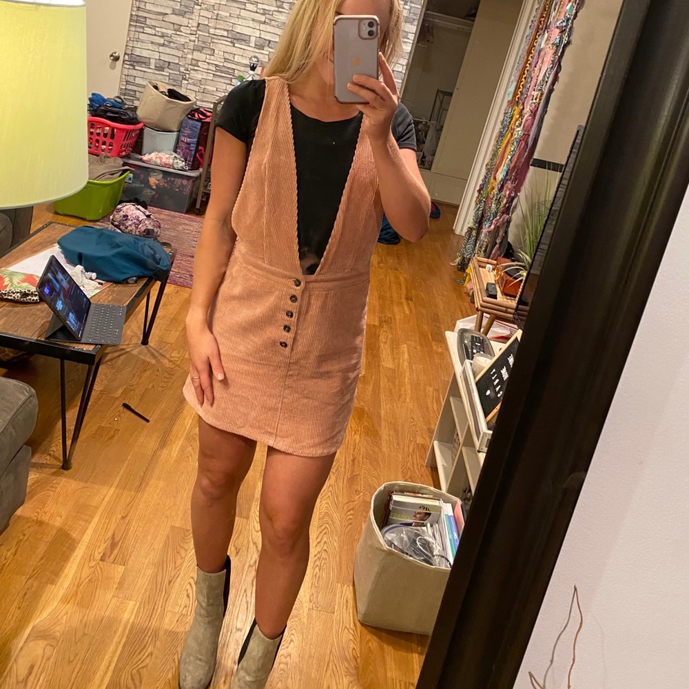 Blush corduroy overall jumper size medium